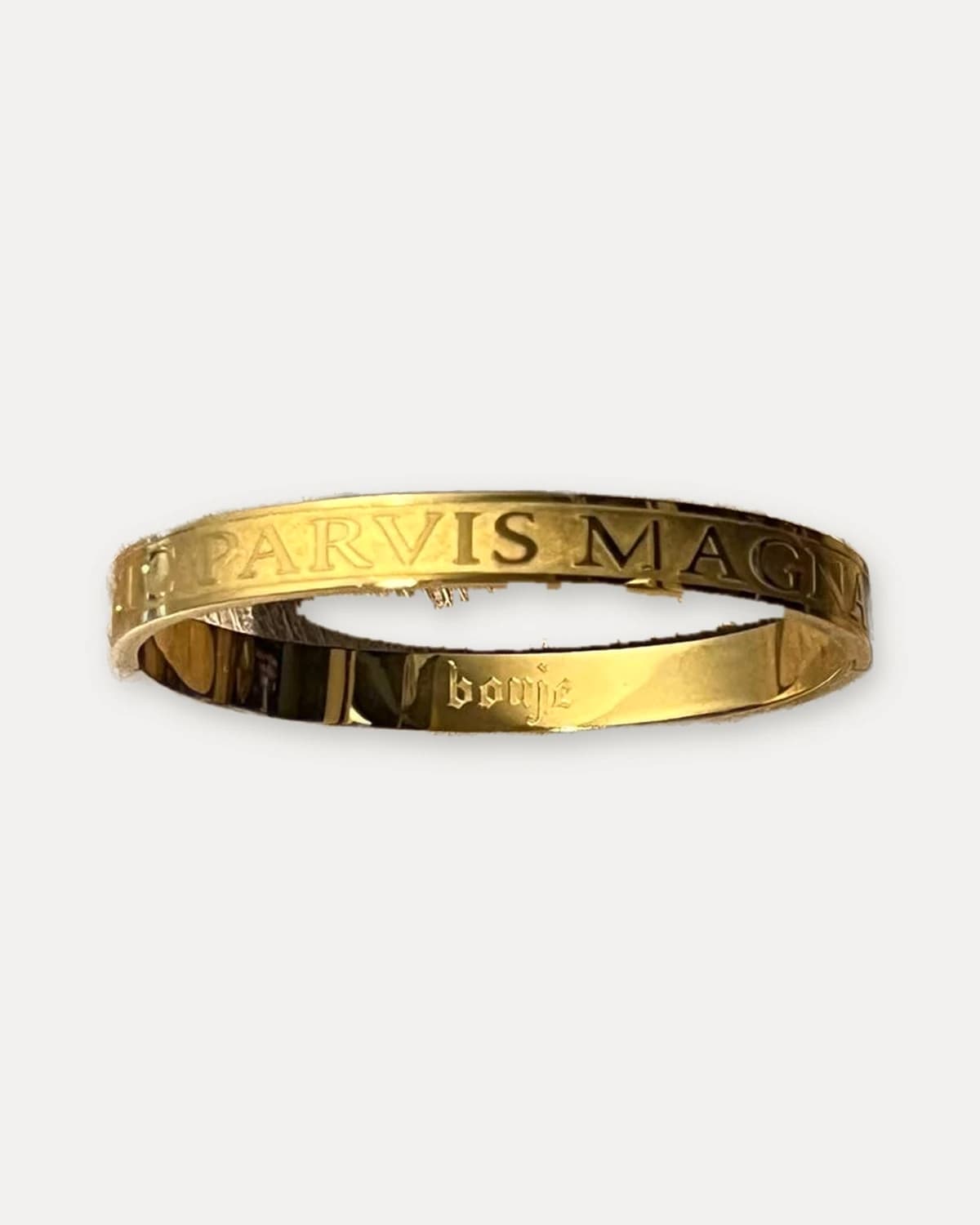 Sic Parvis Magna bileziğin altın seçeneği